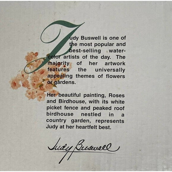 Madison & Max at Home Pink Roses & Birdhouse Porcelain Cake Plate & Server - Picture 7 of 8